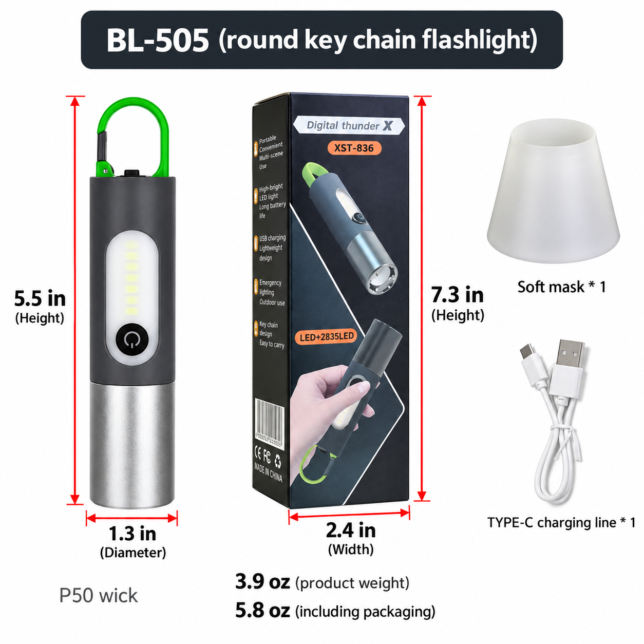 Multifunctional Outdoor Camping Flashlight