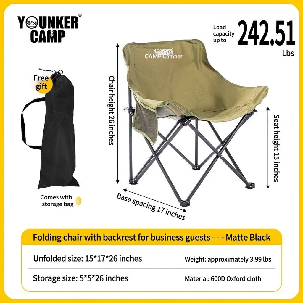 Outdoor Foldable Thickened Portable Camping Chair