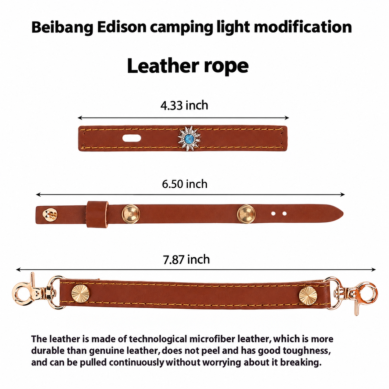 Camping Lantern Leather Hanging Rope Set