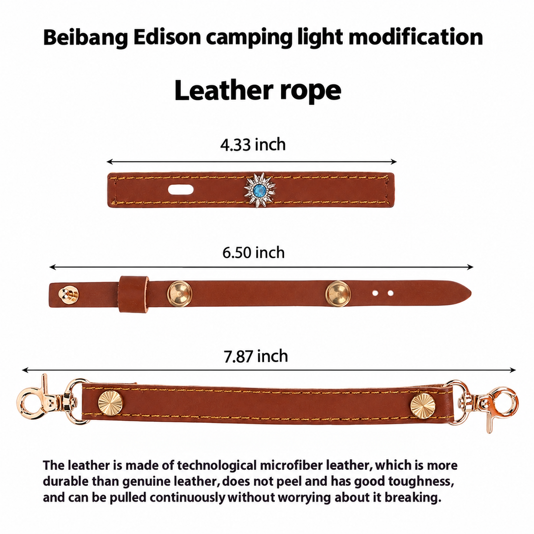 Camping Lantern Leather Hanging Rope Set