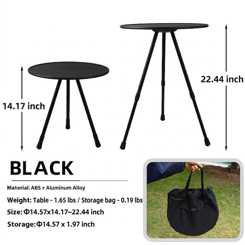 Outdoor Folding Small Round Lifting Camping Table