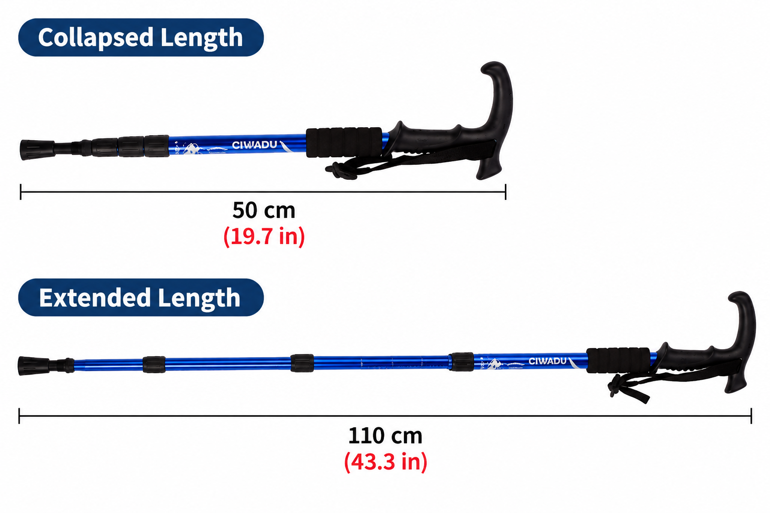 Retractable Aluminum Alloy Trekking Pole