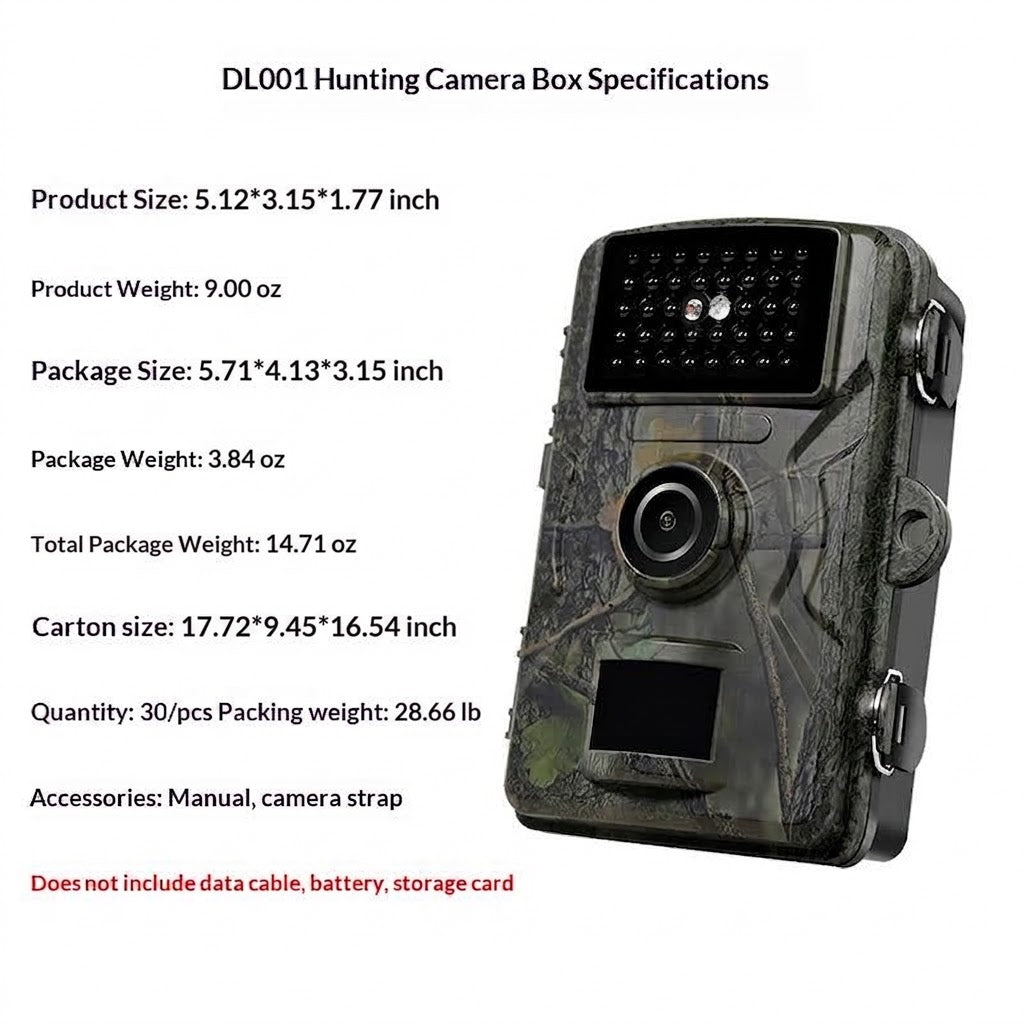 Night Vision Motion-Activated Wildlife Tracking Camera