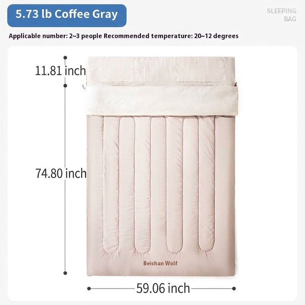 Double Thickened Camping Sleeping Bag