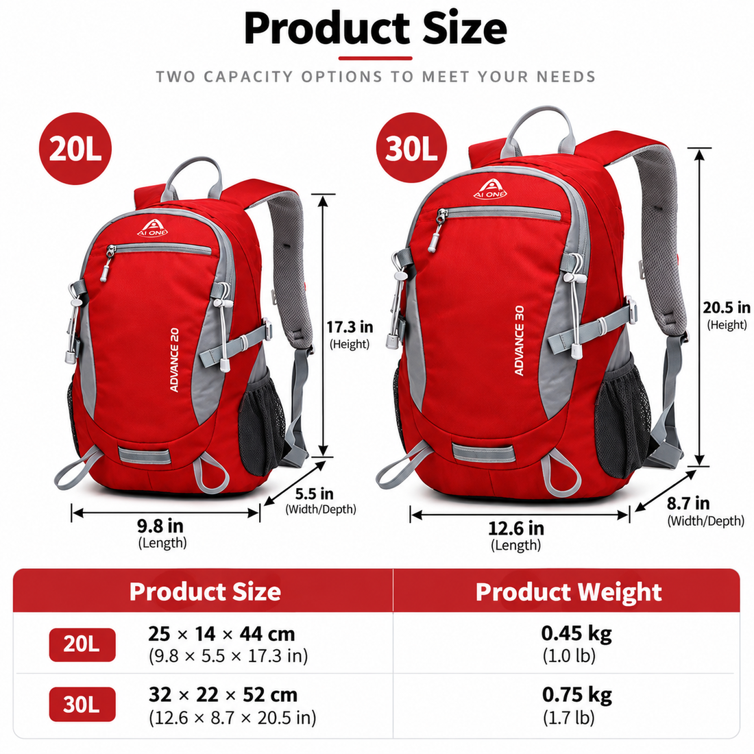 Large Capacity Outdoor Hiking Backpack