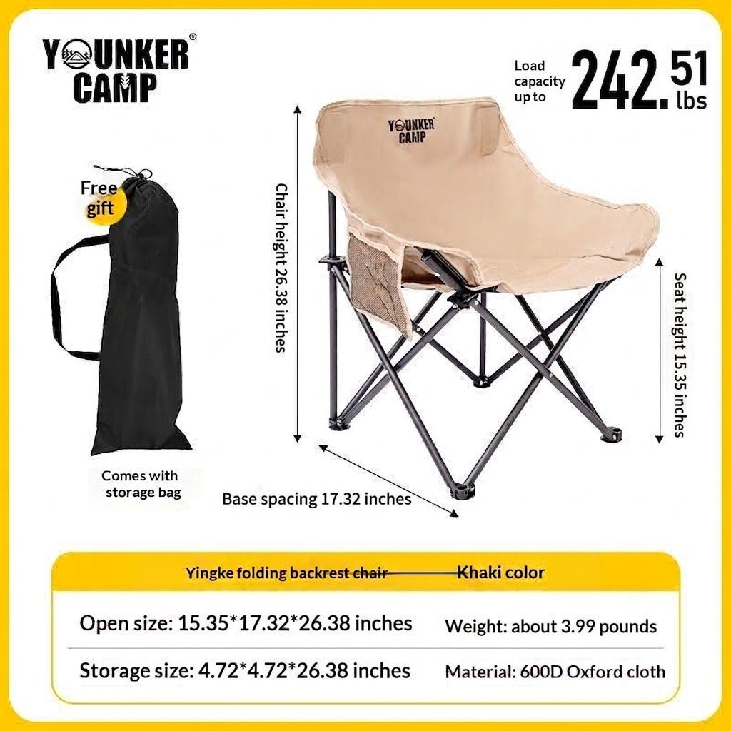 Outdoor Foldable Thickened Portable Camping Chair
