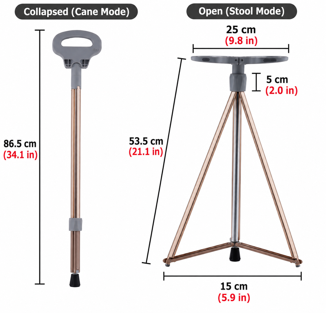 Folding Aluminum Alloy Multifunctional Trekking Pole