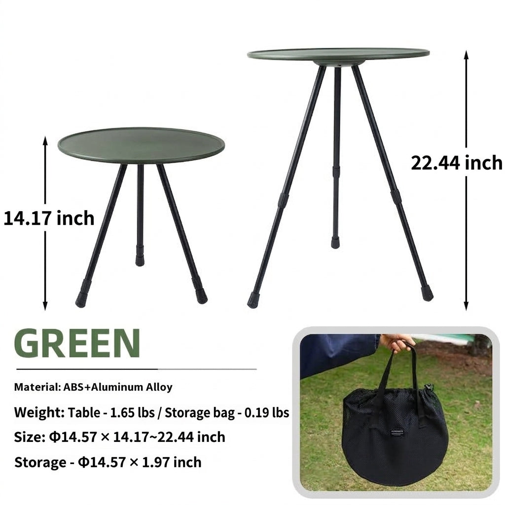 Outdoor Folding Small Round Lifting Camping Table